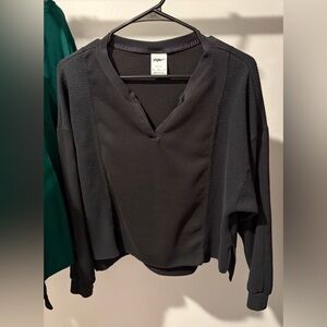 Nike Yoga Dri-Fit Waffle Knit Long Sleeve Sweater Top Size M